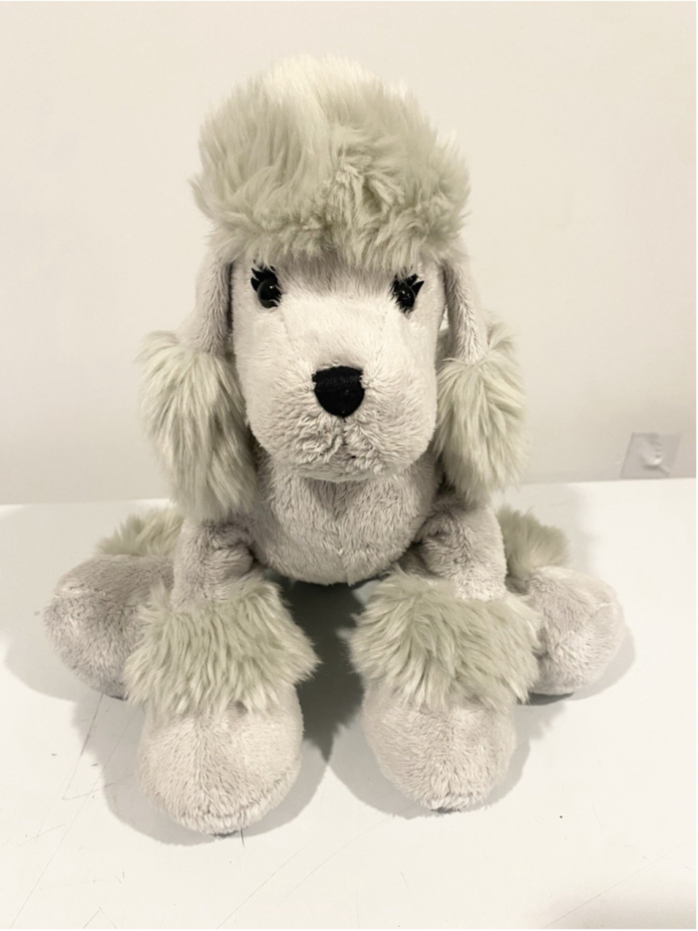 Ganz Heritage Collection Gigi Poodle Plush H5990 Grey White 14” Stuffed Dog
